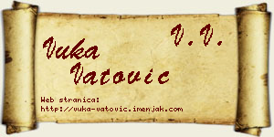 Vuka Vatović vizit kartica